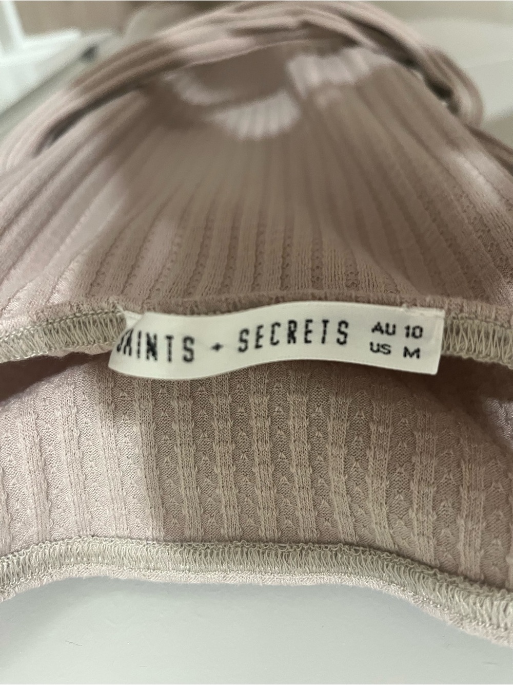 Ribbed Midi Dress in Beige - Picture 5 of 5